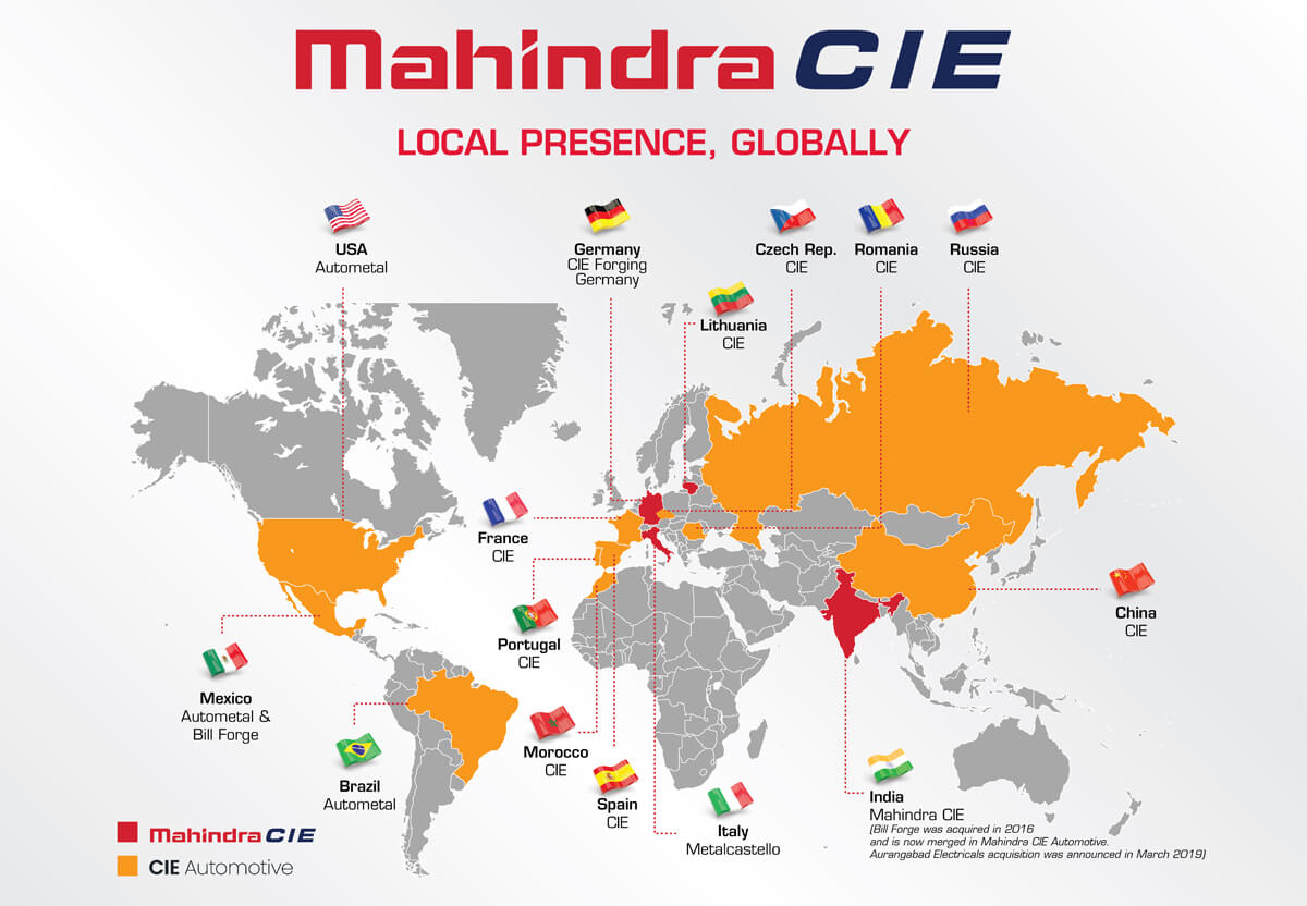 World presence Mahindra