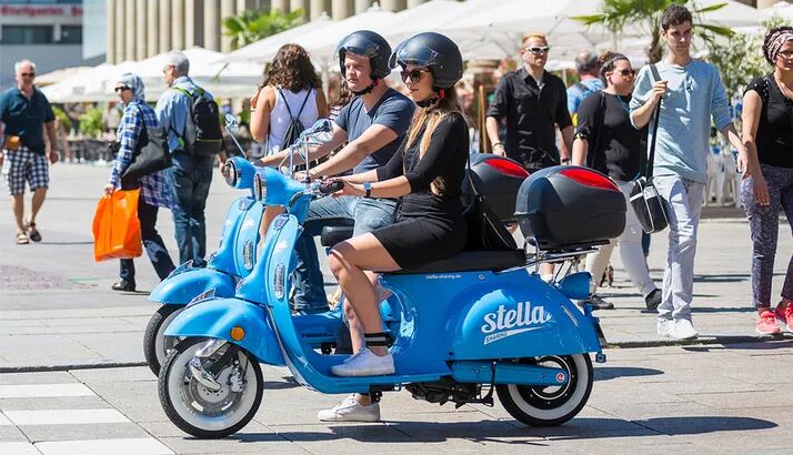 Movilidad más ecológica con el scooter Stella Sharing y TRIGO