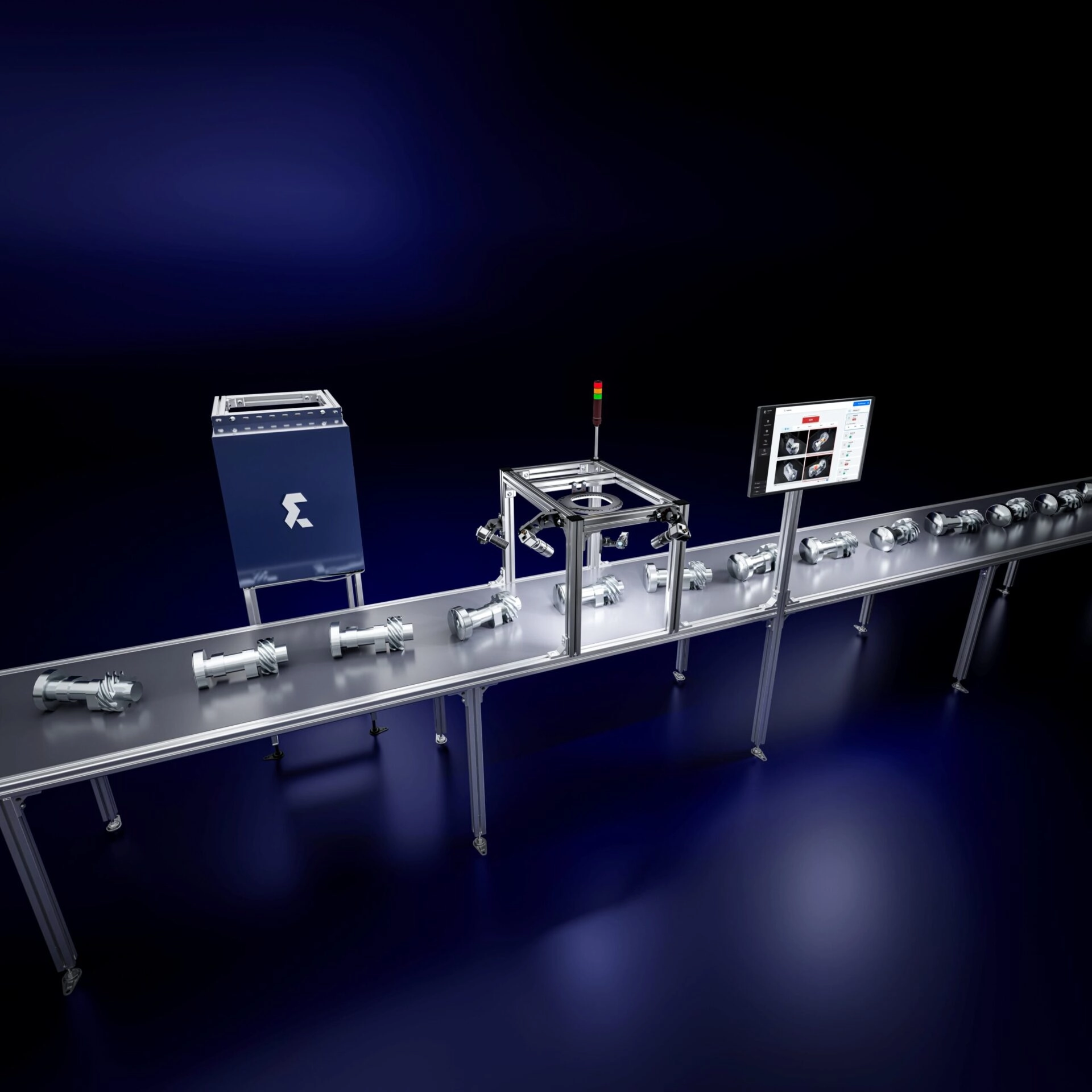 Spark: multi-camera automated inspection kit powered by AI inspecting metal components